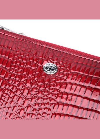 Фактурний клатч на два відділення з лакованої натуральної шкіри 22692 st leather (331906281)