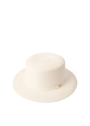 Шляпа канотье женская бумага белая VIVIAN LuckyLOOK 817-860 (289478376)