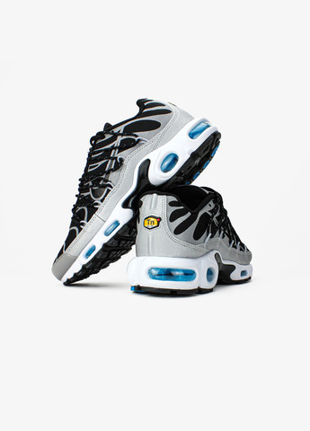 Черные демисезонные мужские кроссовки nike air max tn plus toggle black grey | найк аир макс тн плюс черные серые No Brand