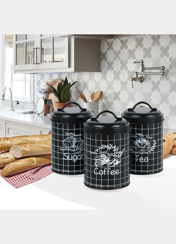 Набір металевих ємностей (чай, кава, цукор) 3 шт (MR-1774-3CS) Maestro (334006541)