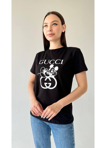 Женская футболка черная No Brand - (368765974)