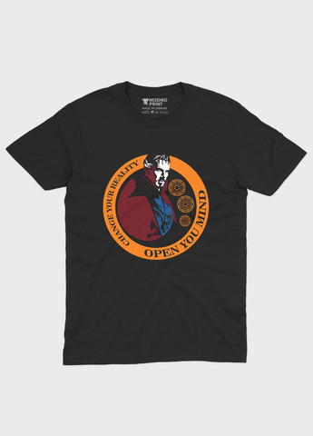 Чорна демісезонна футболка для хлопчика з принтом супергероя - доктор стрендж (ts001-1-bl-006-020-005-b) Modno