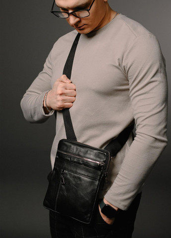 Шкіряна сумка-мессенджер через плече Vishnya (317574248)