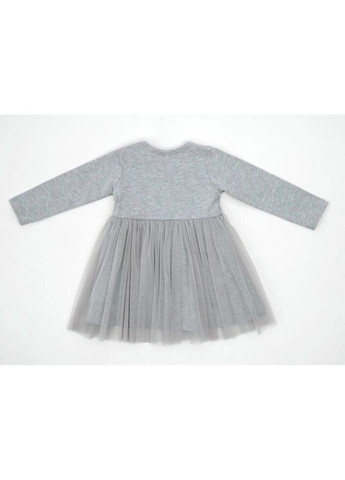 Комбинированное платье с фатиновой юбкой (19609-98g-gray) Breeze (300624797)