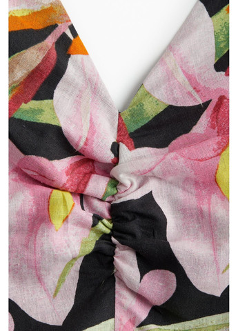 Комбінована кежуал сукня максі з льону H&M однотонна