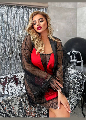 Нічна шовкова сорочка на бретелях Liton (302905952)