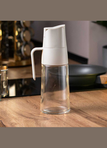 Пляшка дозатор для олії та оцту 600 мл з носиком бежева TS Kitchen (347312377)