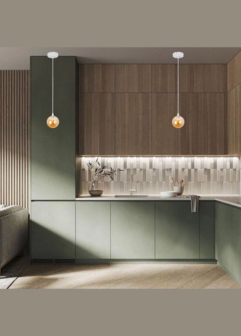 Подвес со стеклянным 10см шаром (61-P100F-1 WH+BR) No Brand (370070523)