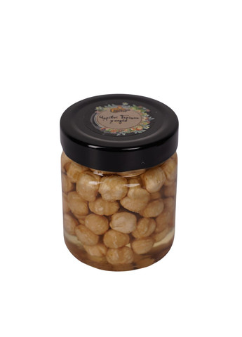 Мед акацієвий бджолиний з фундуком у скляній банці український 215 г Золотий Нектар (373676255)