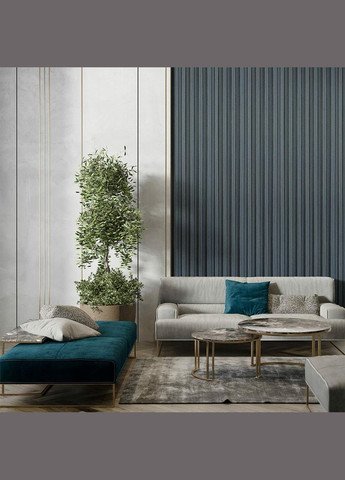 Декоративная стеновая рейка графит 3000*160*23мм (D) SW-00001529 Sticker Wall (300242219)