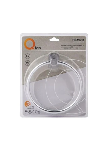 Держатель для полотенца Liberty D 160 мм QTLIBCRM1160 Chrome Qtap (397566660)
