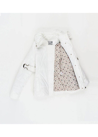 Біла демісезонна куртка демісезонна для дівчинки Moon-Box