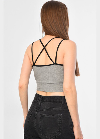 Майка-топ женская серого цвета Let's Shop — 297517837