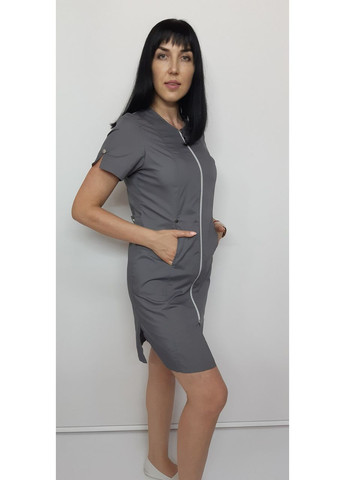 Халат жіночий медичний Мілан 46 розмір бавовна короткий рукав No Brand (365843072)