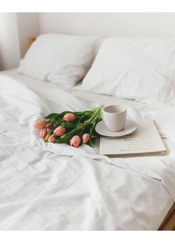 Постельное белье полуторное Home Вареный хлопок 20940 160х215 см белое DUSHKA (327791563)