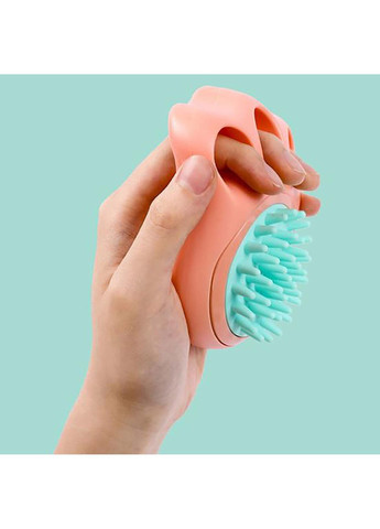 Силіконова масажна щітка з дозатором для шампуню для купання домашніх тварин DanMenQing (332786743)