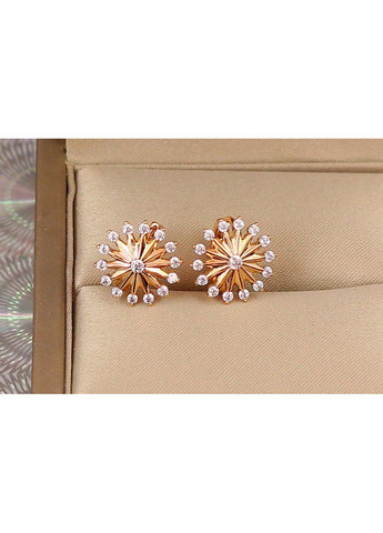 Сережки дитячі парасолька з фіанітами 1.1 см золотисті love-shopping Xuping Jewelry (354659363)