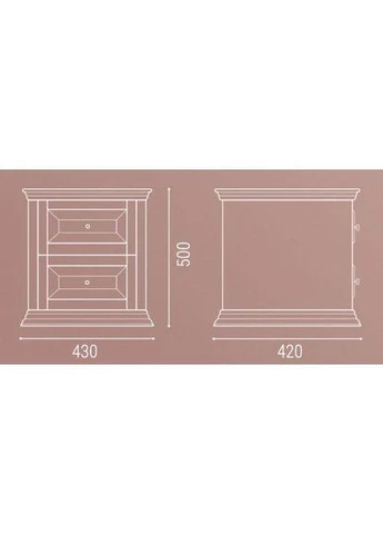 Тумба Ланита Ш430*В500*Г420, орех темный Sanro (312516516)