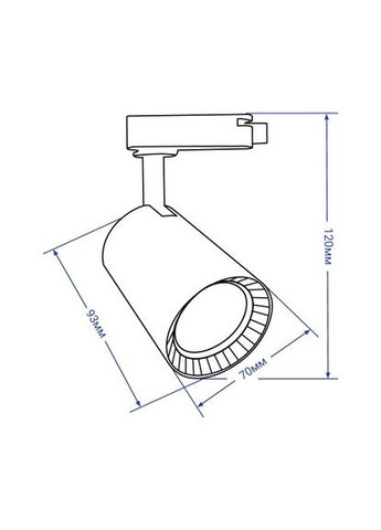 Світлодіодний трековий світильник AL100 12Вт 4000K білий Feron (365651800)