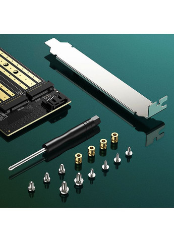 PCI-E 3.0 контроллер для SSD M.2 NVMe + M.2 NGFF CM302 Ugreen (360393412)