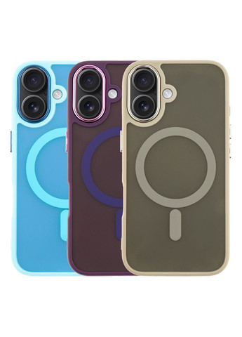 Чехол TPU+PC Space Magnetic Color with Magsafe для iPhone 16 Цвет Purple No Brand Apple iPhone 16 2024 (336149775)