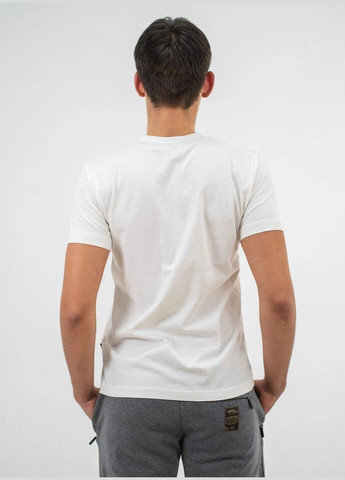 Біла футболка чоловіча з коротким рукавом Hugo Boss Logo Label Patch