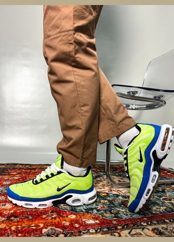 Желтые демисезонные кроссовки мужские nike air max tn plus se m. frank rudy yellow blue | найк аир макс тн плюс желтые синие No Brand