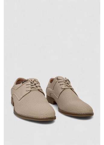 Темно-бежевые туфли мужские с перфорацией,, 243rc1592 KangFu