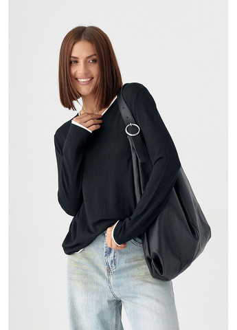 Полупрозрачный лонгслив с контрасной окантовкой - лимонный цвет Lurex (353306119)