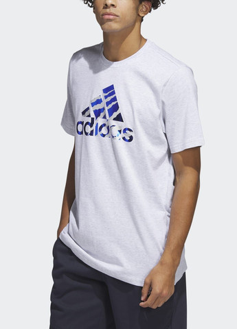Сіра футболка power logo foil adidas