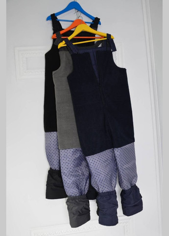 Теплий на флісі, дитячий зимовий для дівчинки, синій Polin Line напівкомбінезон (302748553)