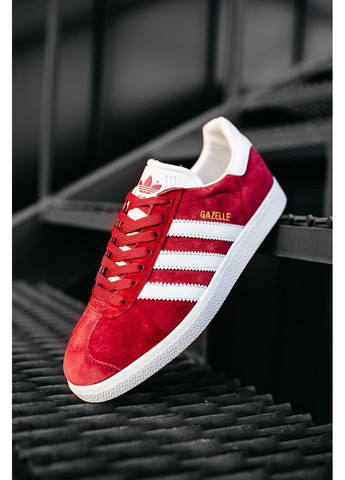 КРОСІВКИ ЖІНОЧІ ADIDAS GAZELLE BORDO RED АДІДАС ГАЗЕЛЬ No Brand білі демісезони (368854973)