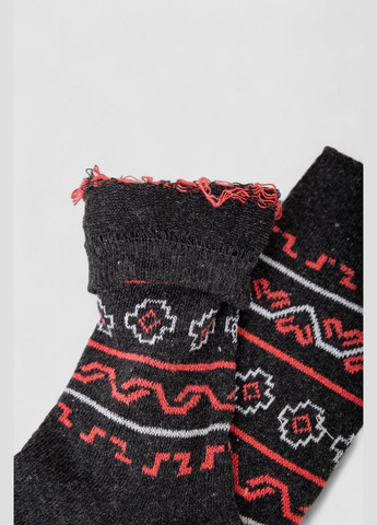 Темно-сірі шкарпетки жіночі з принтом,, 238r336-3 Bulut (356952111)