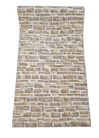 Шпалери вінілові 10.05 × 0.53 м Слов’янські шпалери 5676-12, обої під цеглу для вітальні, кухні, коридору Слов'янські шпалери (340275302)