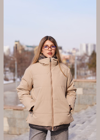 Темно-бежевая демисезонная куртка MN