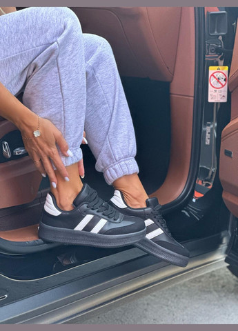 Черные кеды женские черные демисезонные на высокой подошве повседневные стильные кроссовки No Brand