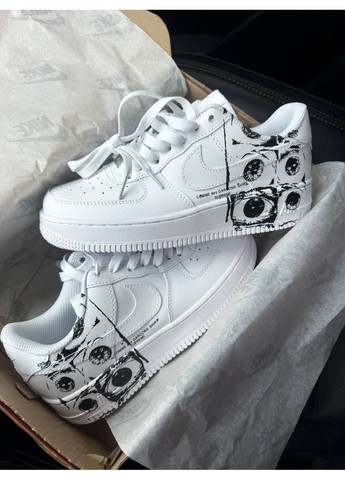 Кроссовки женские и мужские Nike Air Force 1 Low х Comme des Garçons Supreme | Найк Эир Форс 1 белые No Brand белые демисезоны (349508252)