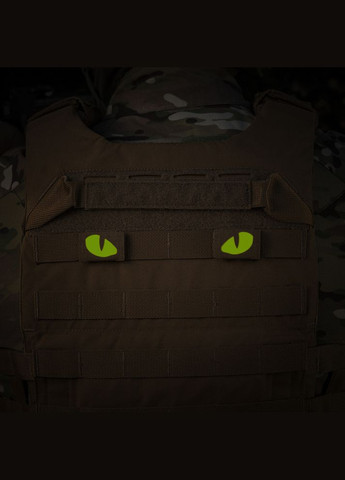 Нашивка Tiger Eyes Laser Cut (пара) Coyote/Yellow/GID M-TAC (315047789)