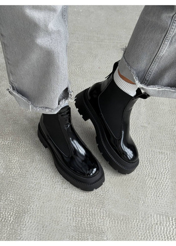 Зимние зимние челси из лакированной кожи Helen