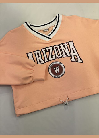 Персиковый демисезонный трикотажный костюм для девочки Mevis