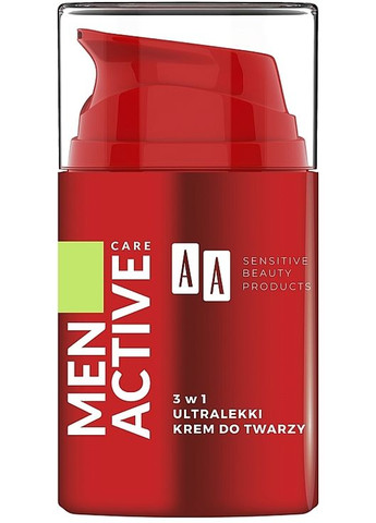Ультралегкий крем для лица 3 в 1 Cosmetics Men Active Care 50ml (1198117-132644) AA (368643149)