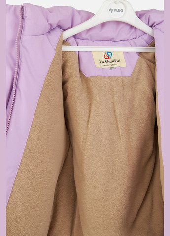 Сиреневая зимняя куртка для девочки цвет сиреневый цб-00254647 YUESHUN