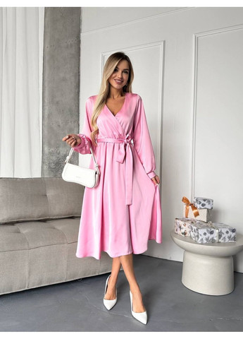Рожева жіноча шовкова сукня Osoblyva