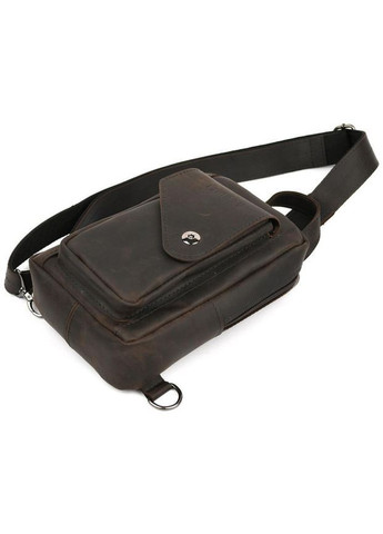 Сумка чоловіча через плече сумочка слінг в дорогу спортивний для документів для телефону Коричневий 34441 LIMARY (367040970)