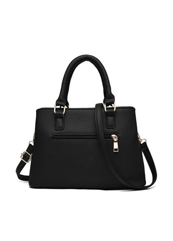 Стильна сумка на плече еко-шкіра чорна класична повсякденна сумочка з брелком ProDobro (363221149)