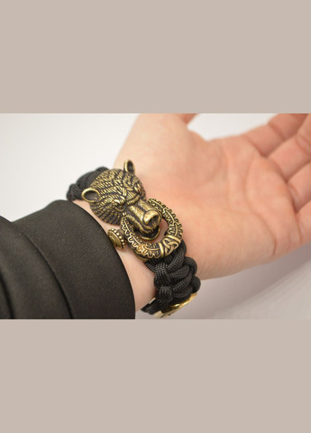 Браслет с Медведем и рунами из паракорда плетения Кобра под заказ цвет и размер + брелок в подарок No Brand (341738673)