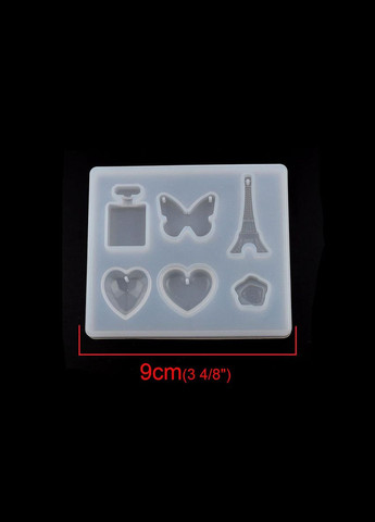 Силиконовая форма для смолы Молд кулоны Эйфелева башня сердце парфюма бабочка 90мм x 78мм pw0015 Finding (328942869)