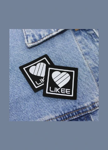 Нашивка светоотражающая "Likеe" черного цвета (3858) No Brand (335812297)