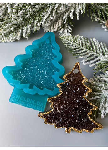 Молд повністю кристалічний ялинка форма для новорічних іграшок на ялинку силіконова форма для епоксидної смоли No Brand (370566610)