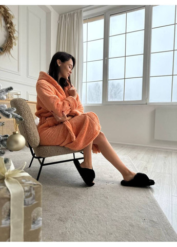 Теплый длинный халат с капюшоном Vakko (362461107)